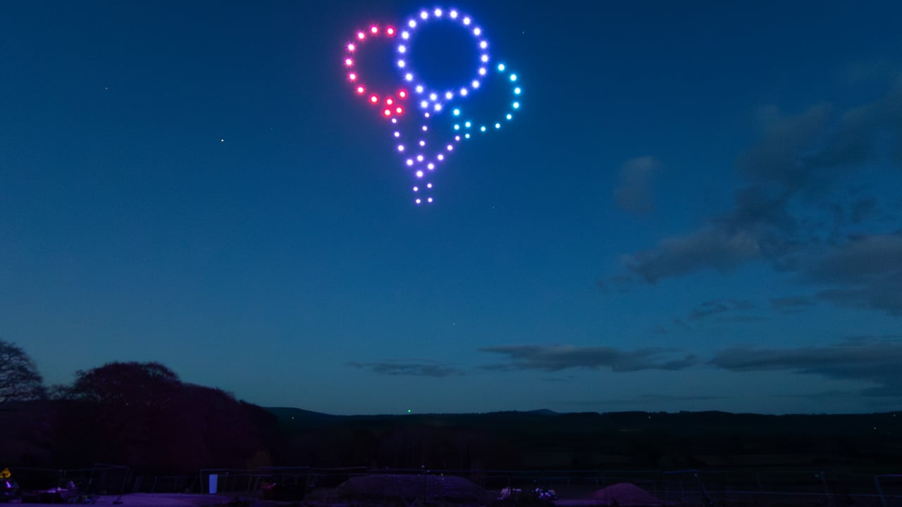 Video preview of the 60 drone birthday show
